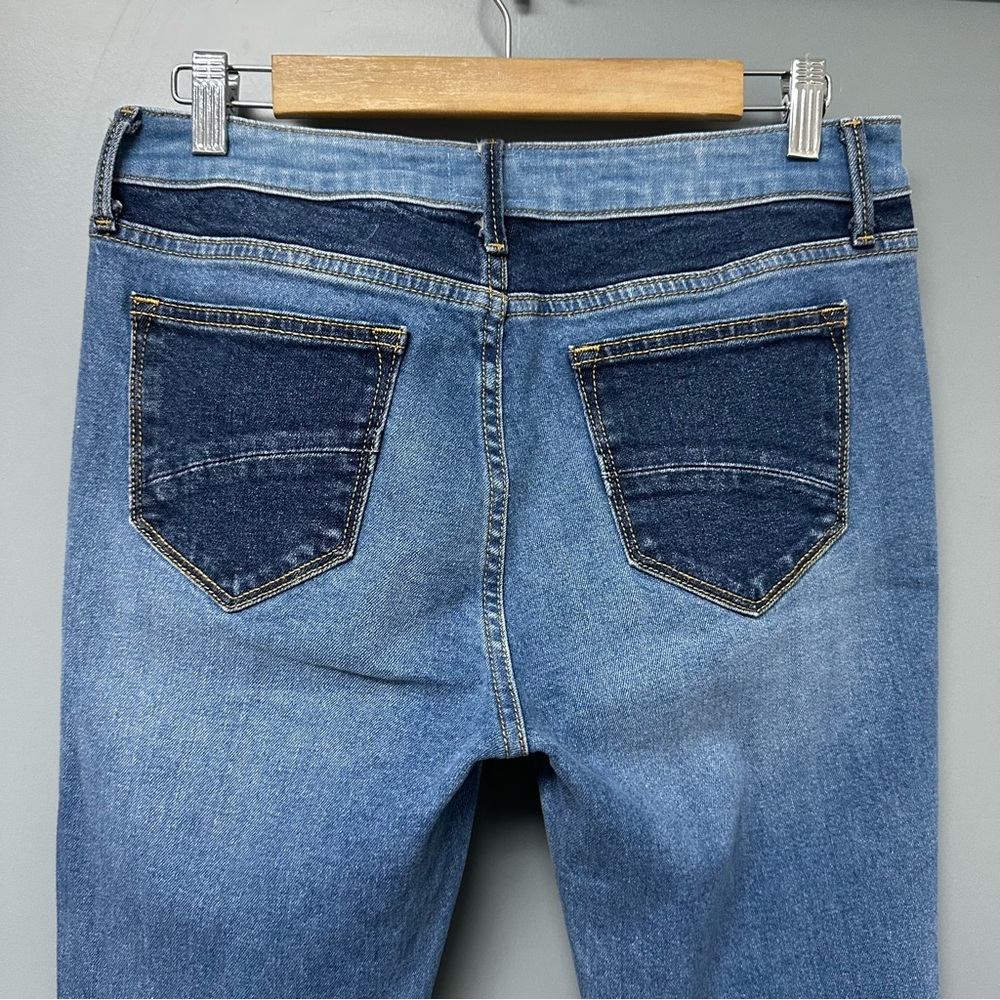 🔥SOLD🔥Driftwood Classic Fit Cleo Patchwork High Rise Flare Jeans Raw Hem - Picture 6 of 15